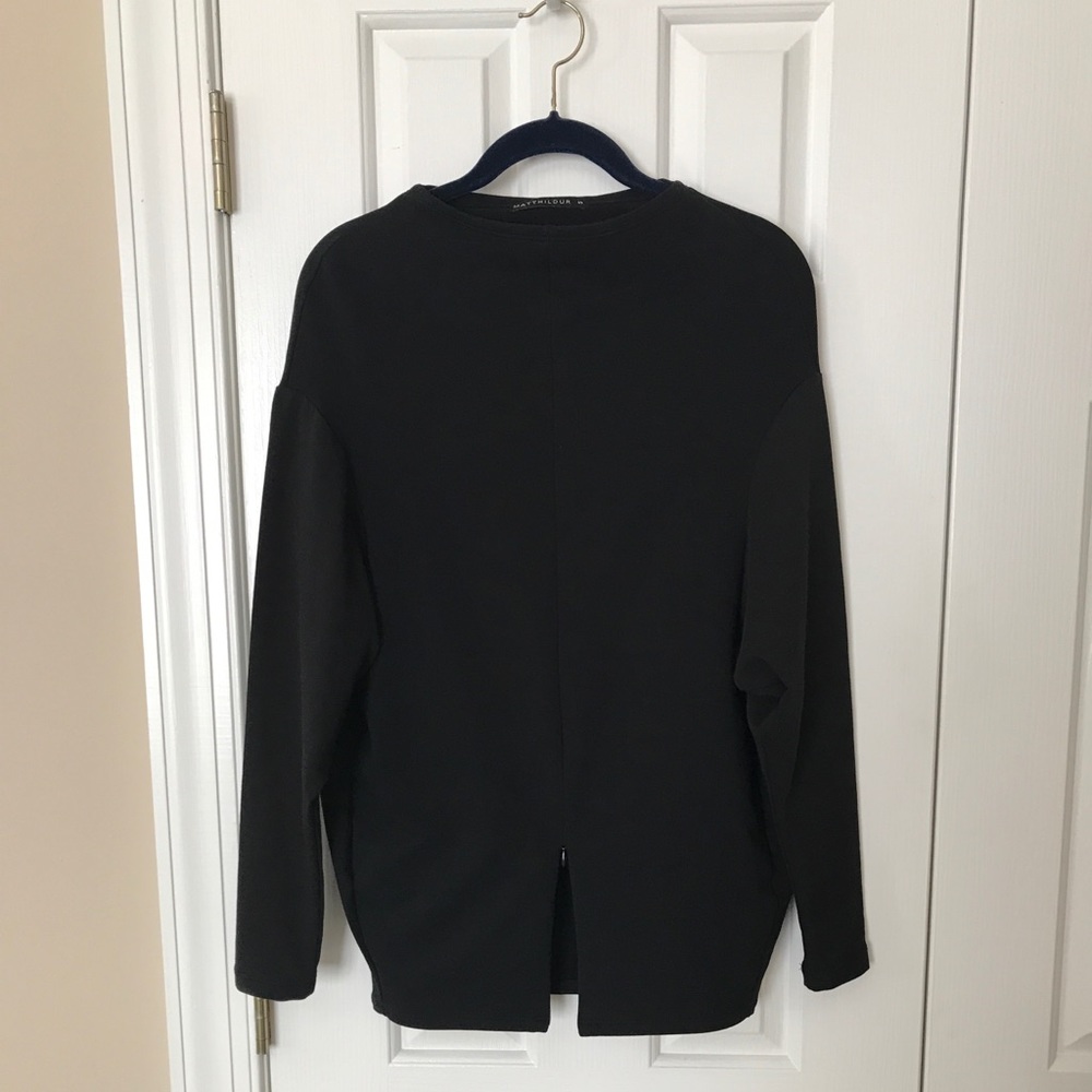 MATTHILDUR Black Sweatshirt Top NWOT